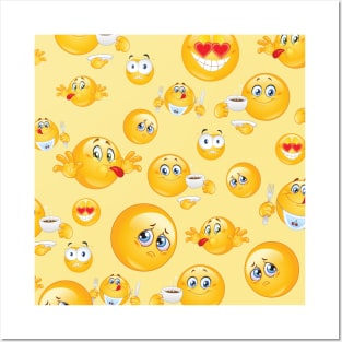 emoji pattern 2 Posters and Art